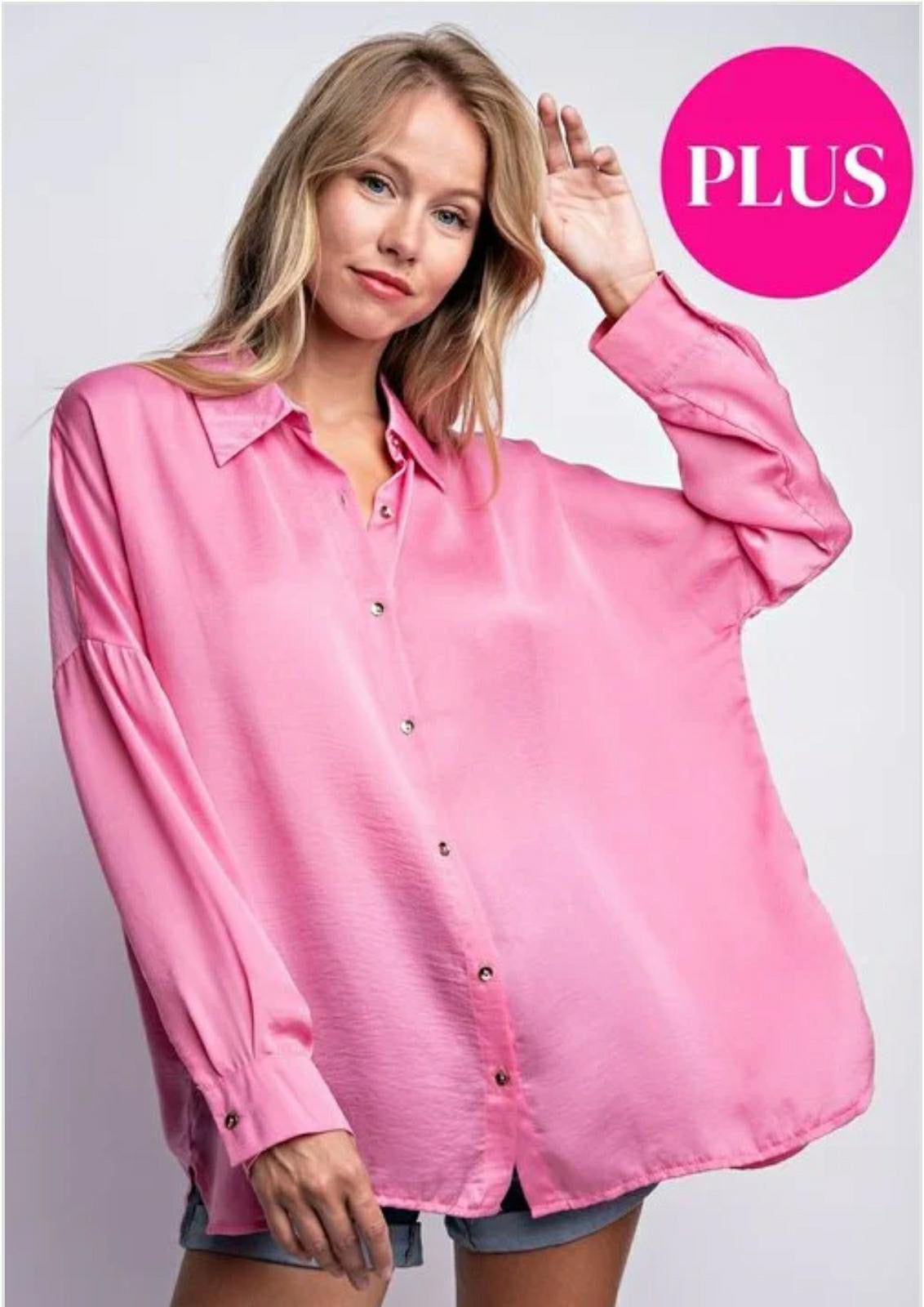 Drop Shoulder Satin Top