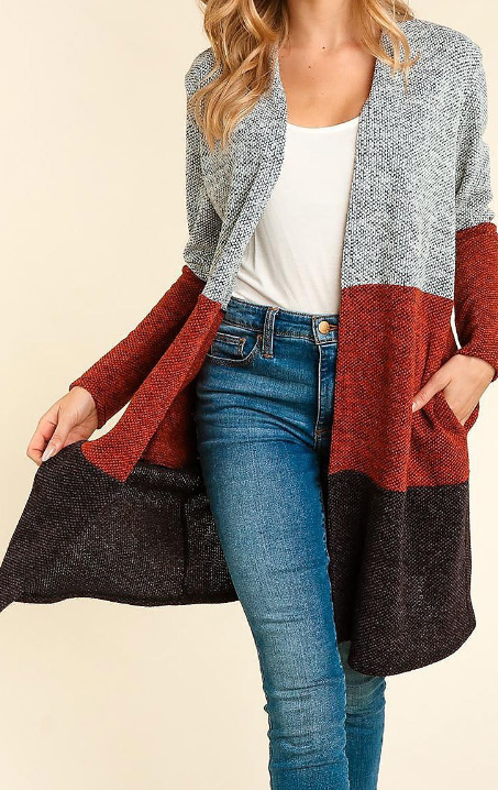 Plus Size Hacci Knit Cardigan