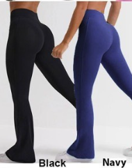 Cross Front Band Yoga Pants with Cell Phone Pockets