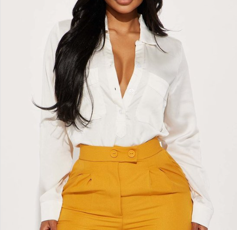 Button Down Satin Blouse