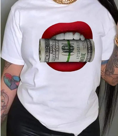 Red Lips Money Mouth T-Shirt