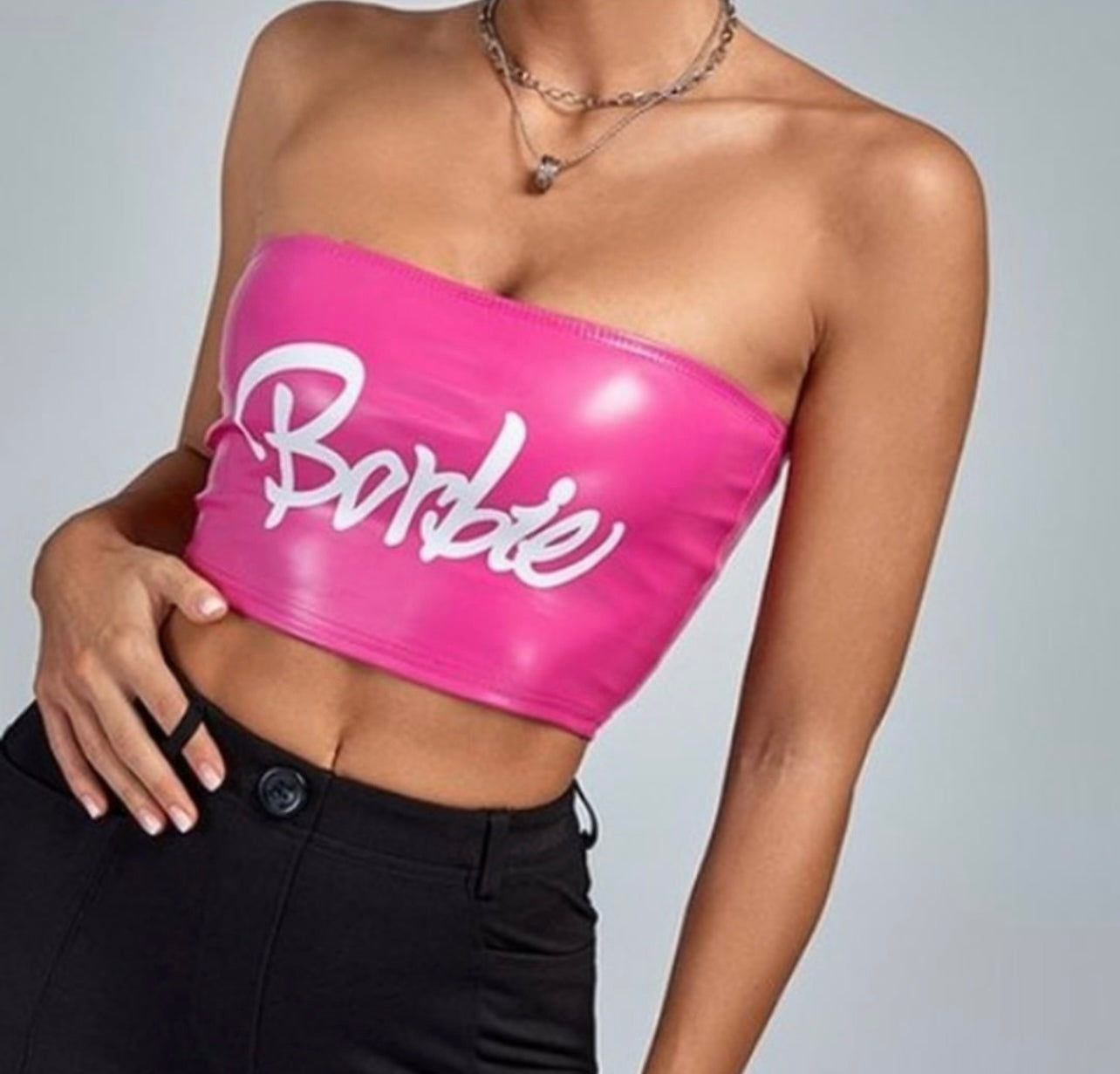 Baby Doll Tube Top (Retro Pink)