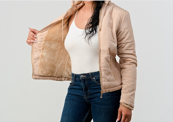 Tri Zipper Puff Hoodie Jacket