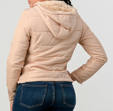 Tri Zipper Puff Hoodie Jacket